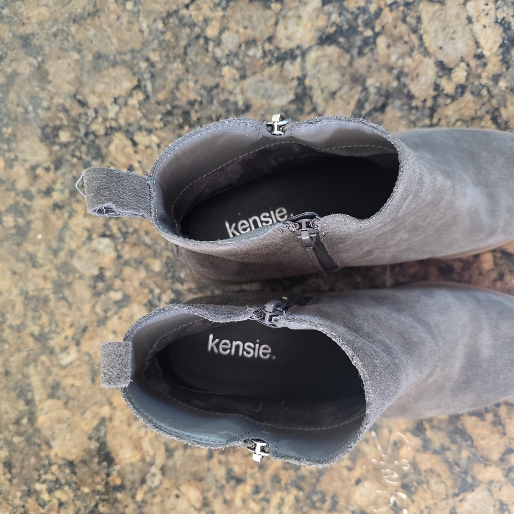 Kensie Gray Ankle Booties Minimalist Design